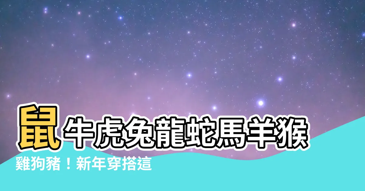 【生肖 顏色】鼠牛虎兔龍蛇馬羊猴雞狗豬！新年穿搭這樣穿旺到2024