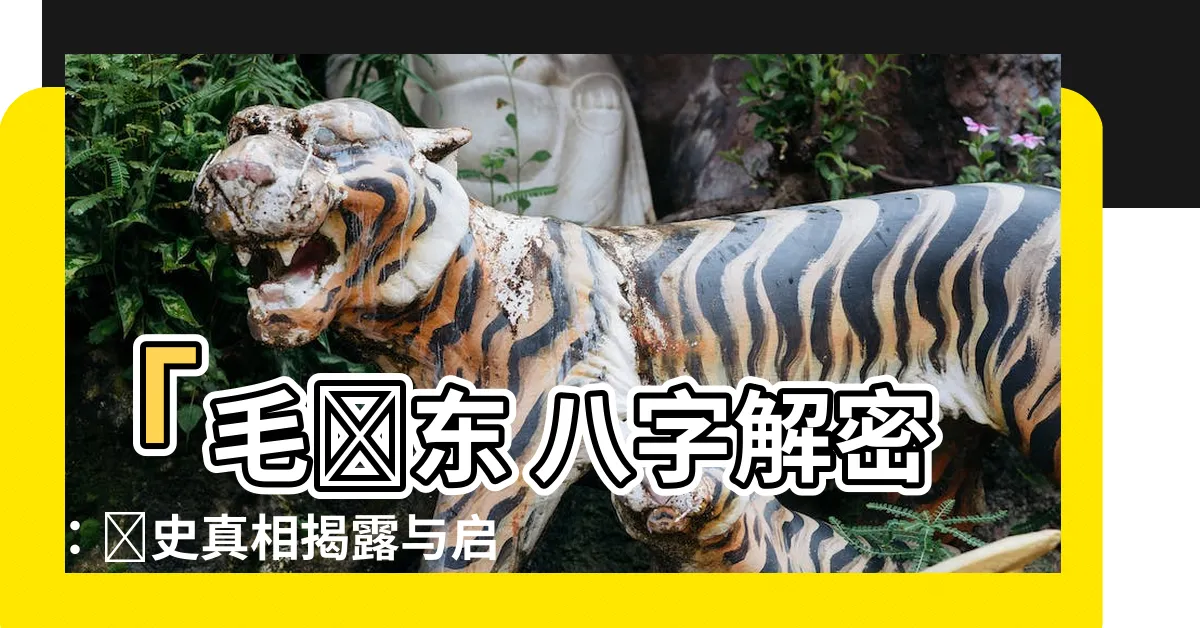 【毛澤東 八字】「毛澤東 八字解密：歷史真相揭露與啓示」