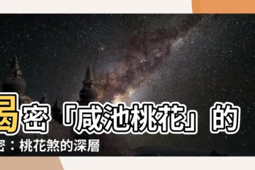 【咸池桃花意思】揭密「咸池桃花」的秘密：桃花煞的深層含義