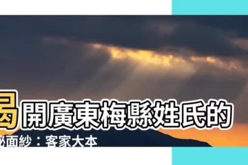 【廣東梅縣姓氏】揭開廣東梅縣姓氏的神秘面紗：客家大本營的姓氏起源與堂號查詢