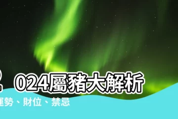 【屬豬的年份】2024屬豬大解析！運勢、財位、禁忌一次看