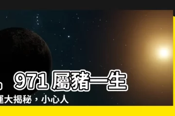 【1971屬什麼】1971 屬豬一生命運大揭秘，小心人生三大劫難！