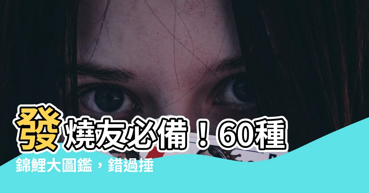 【錦鯉圖鑑】發燒友必備！60種錦鯉大圖鑑，錯過捶心肝！