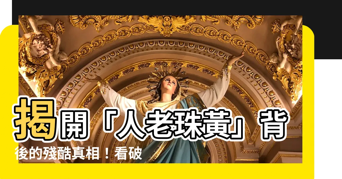 【人老珠黃 意思】揭開「人老珠黃」背後的殘酷真相！看破衰老的秘密