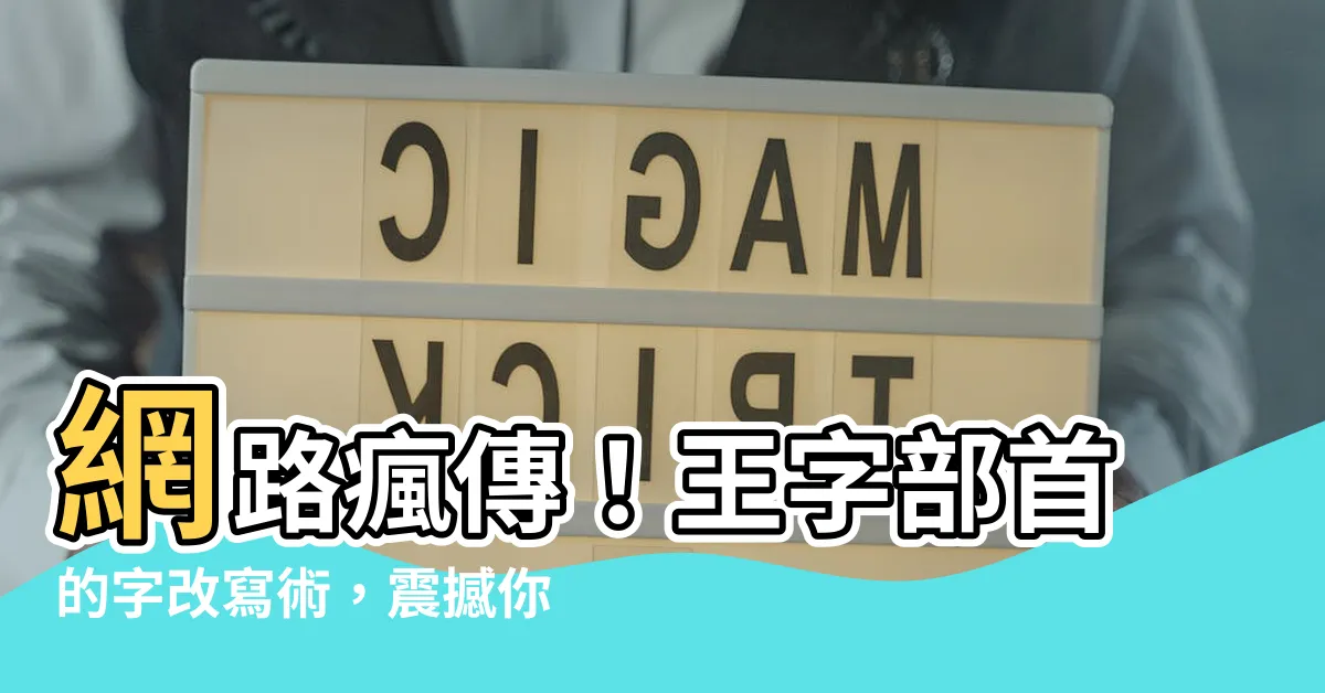 【王字部首的字】網路瘋傳！王字部首的字改寫術，震撼你的認知！