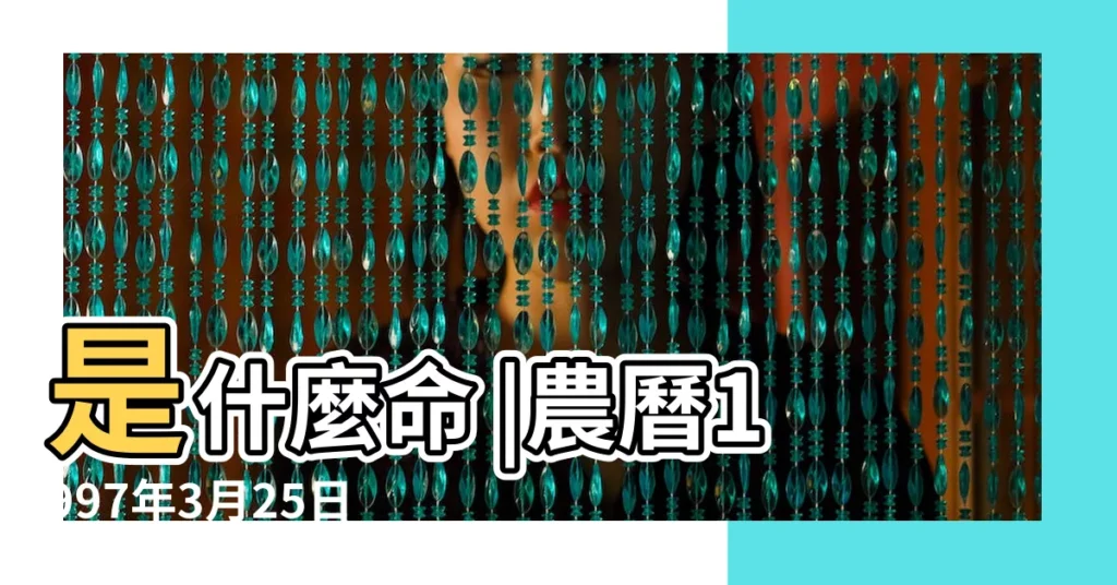 是什麼命 |農曆1997年3月25日生日算命 |1997年3月25日出生時間看命運 |【一九九七年三月二十五日農曆命格】