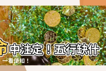 【五行缺什麼怎麼算】命中註定！五行缺什麼，一看便知！