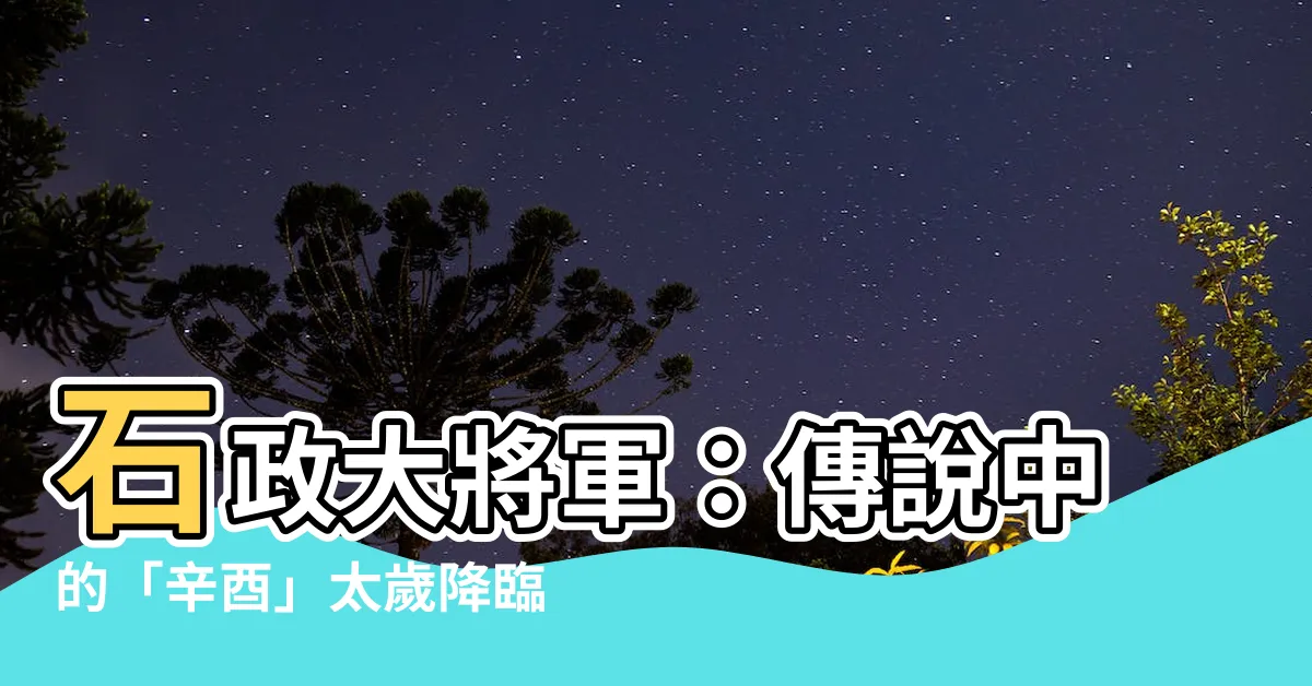 【石政大將軍】石政大將軍：傳説中的「辛酉」太歲降臨！