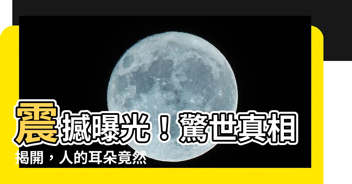 【人的耳朵】震撼曝光！驚世真相揭開，人的耳朵竟然是如此神秘組成！