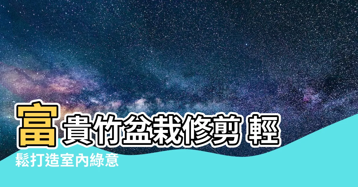 【富貴竹盆栽修剪】富貴竹盆栽修剪 輕鬆打造室內綠意