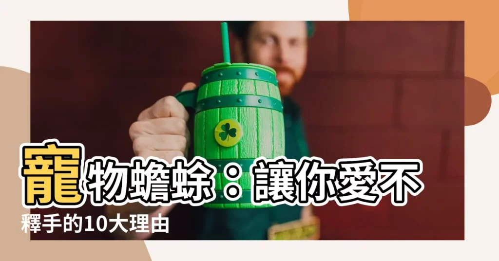 【寵物蟾蜍】寵物蟾蜍:讓你愛不釋手的10大理由