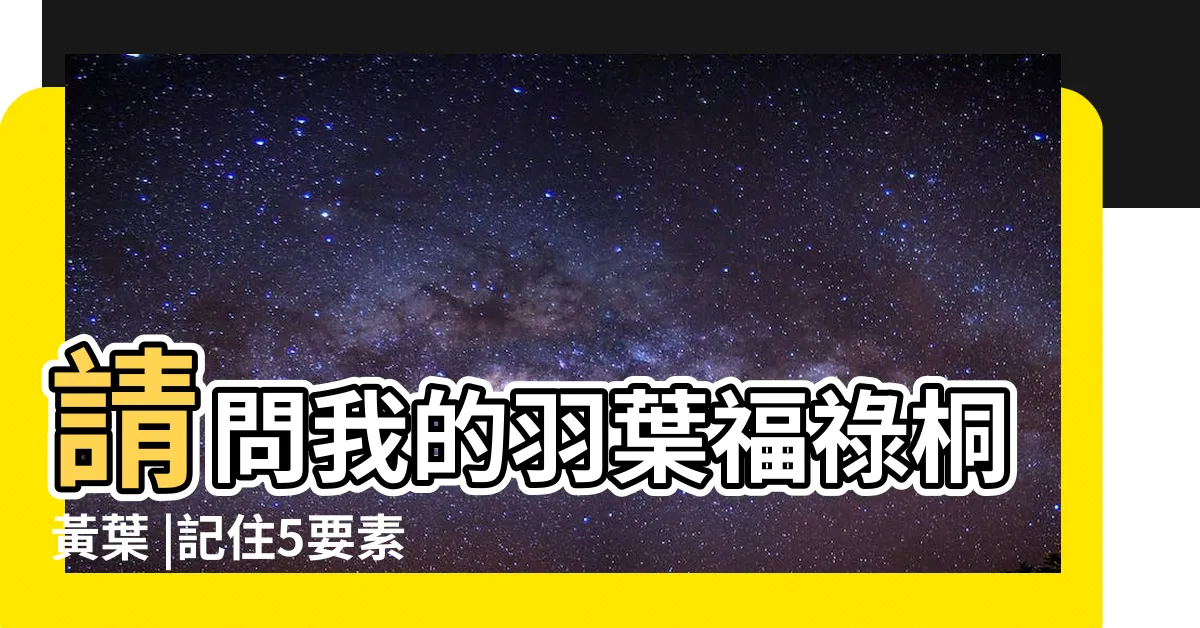 【福祿桐擺放陽台】請問我的羽葉福祿桐黃葉 |記住5要素 |枯萎掉落 |