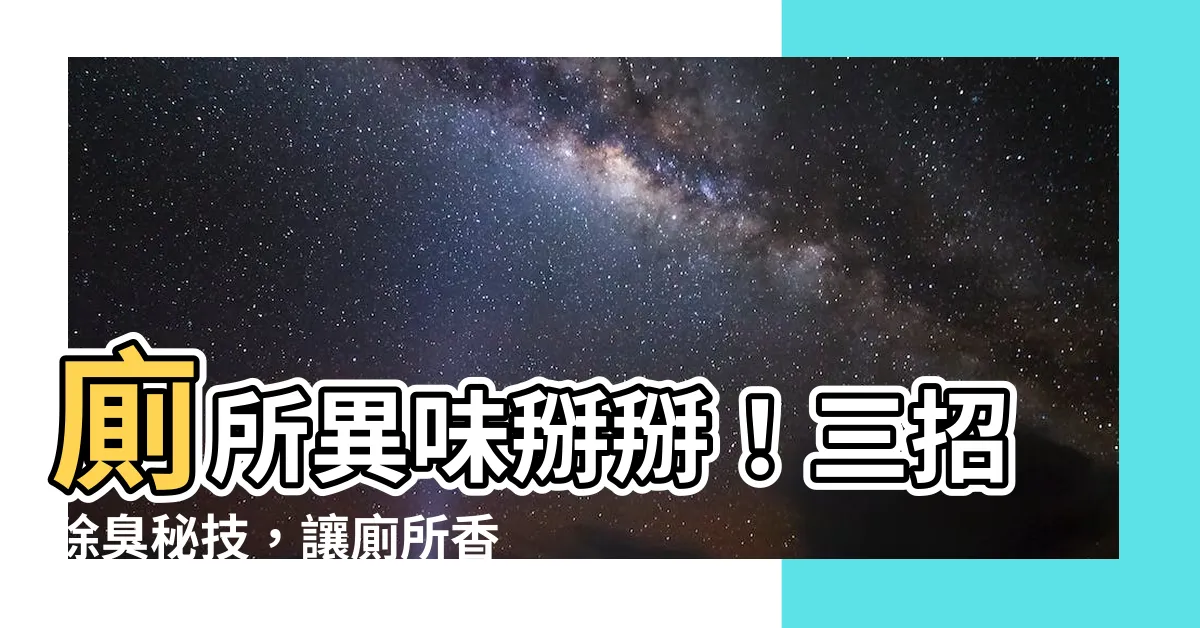 【廁所異味處理】廁所異味掰掰！三招除臭秘技，讓廁所香噴噴