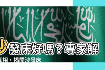 【沙發牀好嗎】沙發牀好嗎？專家解析真相，揭開沙發牀的優缺點！