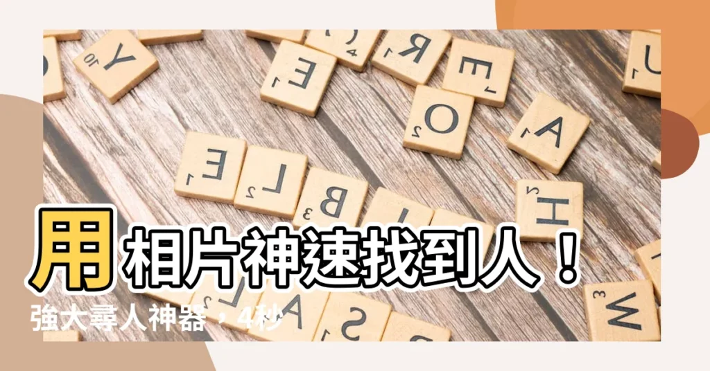 【用相片尋人】用相片神速找到人！強大尋人神器，4秒找出相片中的尋人目標