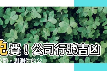 【公司行號吉凶】免費！公司行號吉凶大公開，測測你的公司名字運氣好不好