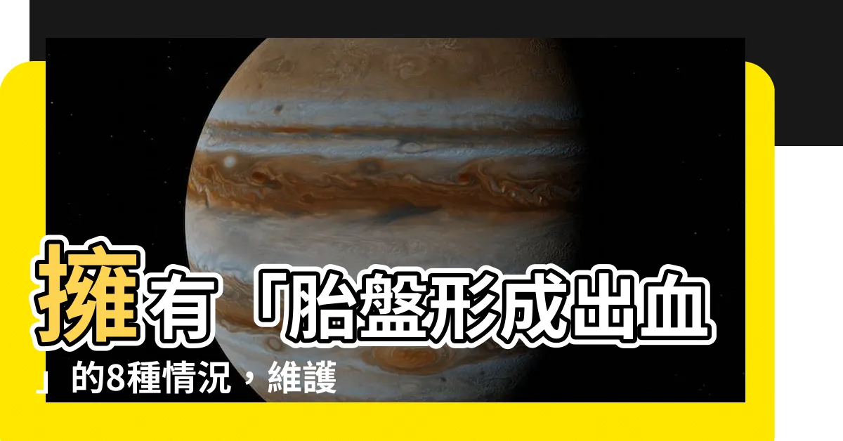 【胎盤形成出血】擁有「胎盤形成出血」的8種情況，維護懷孕安全避免遺憾！