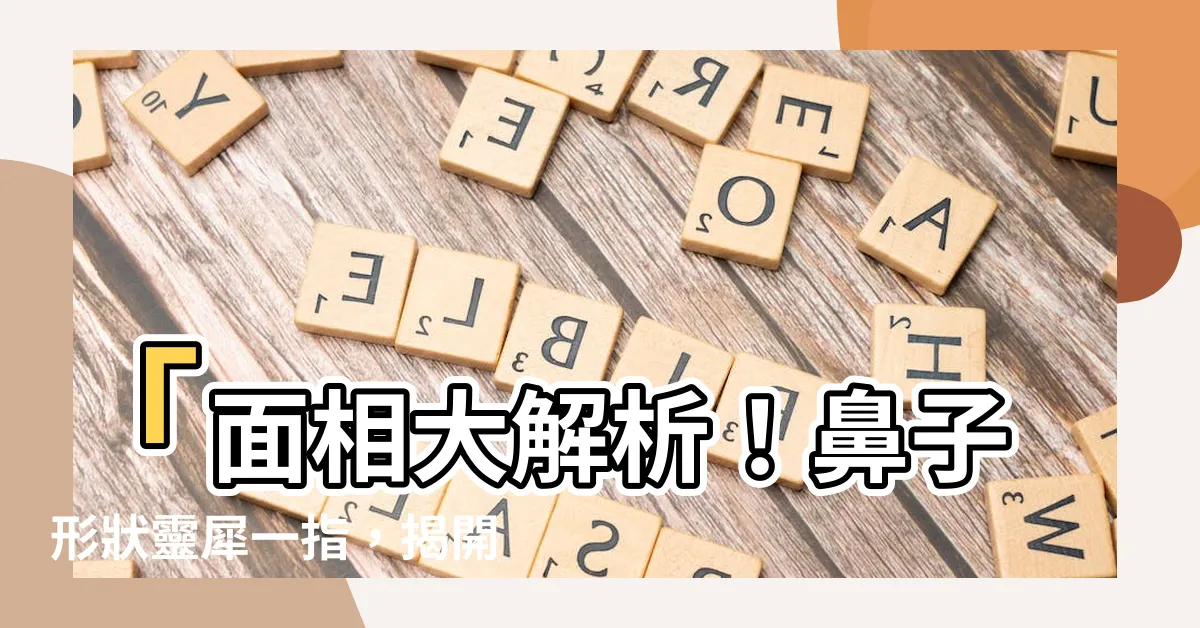 【鼻子形狀 面相】「面相大解析！鼻子形狀靈犀一指，揭開命運關鍵」