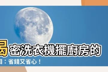 【洗衣機 廚房】揭密洗衣機擺廚房的真相：省錢又省心！