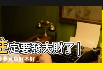 【周公解夢魚兒】註定要發大財了 |做夢夢見魚好不好 |