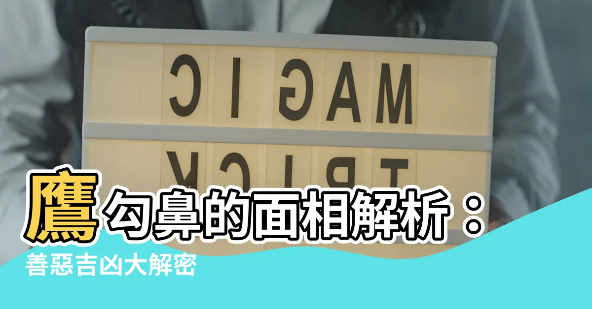 【鷹勾鼻 面相】鷹勾鼻的面相解析：善惡吉凶大解密