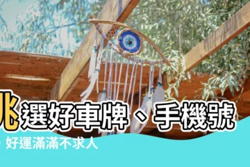 【好車牌數字】挑選好車牌、手機號碼，好運滿滿不求人！