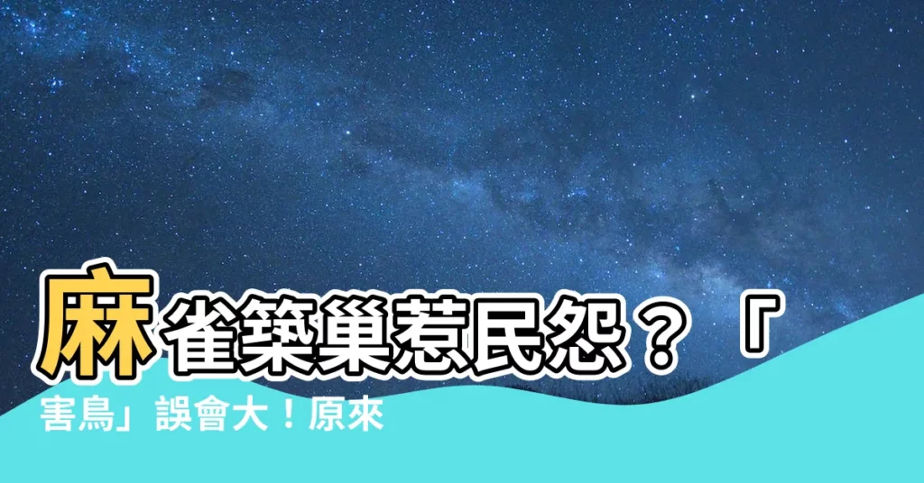 【麻雀築巢】麻雀築巢惹民怨？「害鳥」誤會大！原來麻雀屋藏風水秘密
