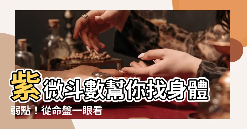 【紫微鬥數 身體部位】紫微鬥數幫你找身體弱點！從命盤一眼看懂哪裡最容易出狀況