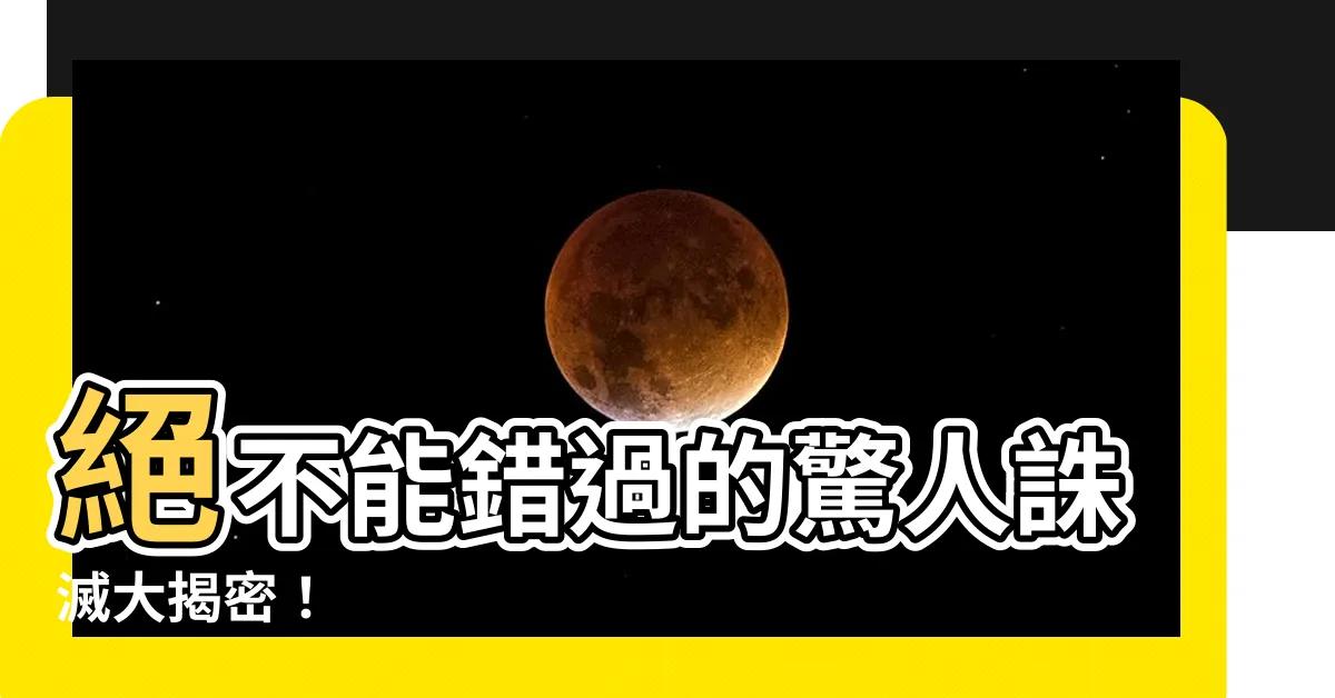 【誅滅】絕不能錯過的驚人誅滅大揭密！