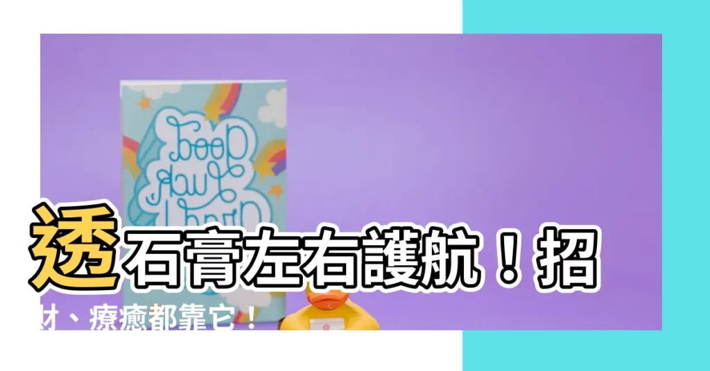 【透石膏左右手】透石膏左右護航！招財、療癒都靠它！