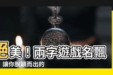 【兩字遊戲名】絕美！兩字遊戲名飄香，讓你脱穎而出的秘密武器