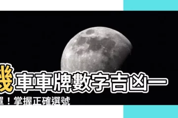 【機車車牌 吉凶】機車車牌數字吉凶一把罩！掌握正確選號，騎乘保平安