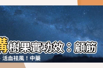 【筋骨構樹功效】構樹果實功效：顧筋骨、活血祛風！中藥構樹不可不知的神奇效果