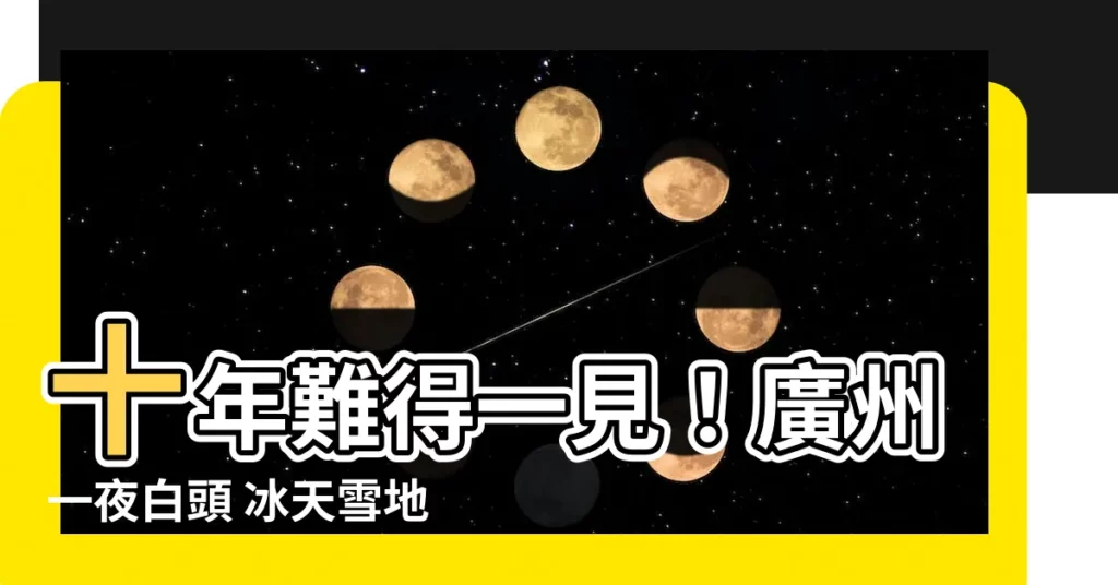 【廣州下雪】十年難得一見！廣州一夜白頭 冰天雪地畫面曝光