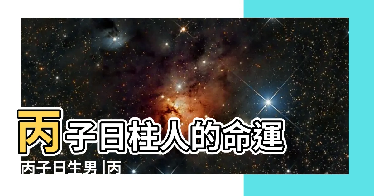 【丙子日柱男】丙子日柱人的命運 |丙子日生男 |丙子日柱出生男女八字命運 |