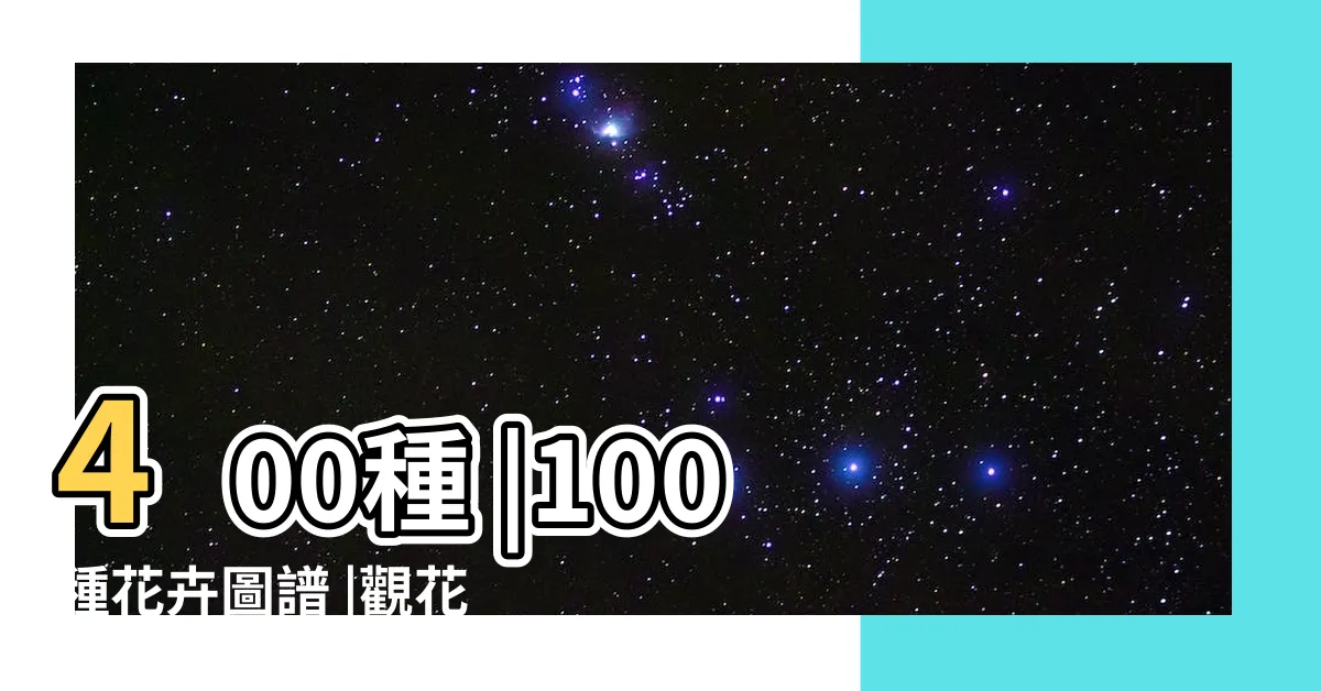 【花朵大全】400種 |100種花卉圖譜 |觀花植物品種大全 |