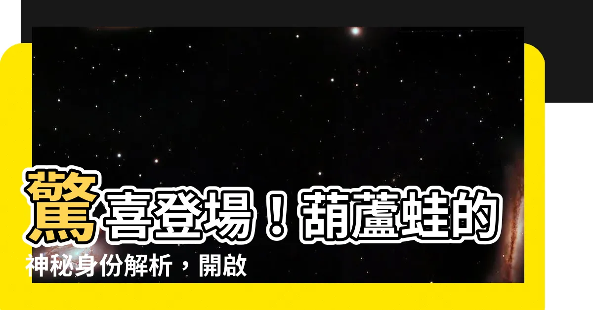 【葫蘆蛙】驚喜登場！葫蘆蛙的神秘身份解析，開啟冒險之旅！