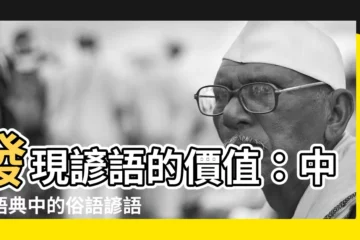 【諺語】發現諺語的價值：中國語典中的俗語諺語