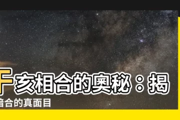【午亥合】午亥相合的奧秘：揭開暗合的真面目