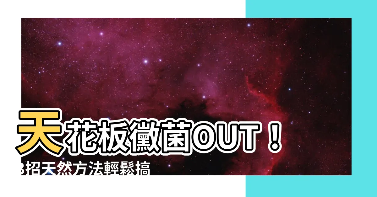 【天花板 黴菌 處理】天花板黴菌OUT！3招天然方法輕鬆搞定，除黴不煩惱