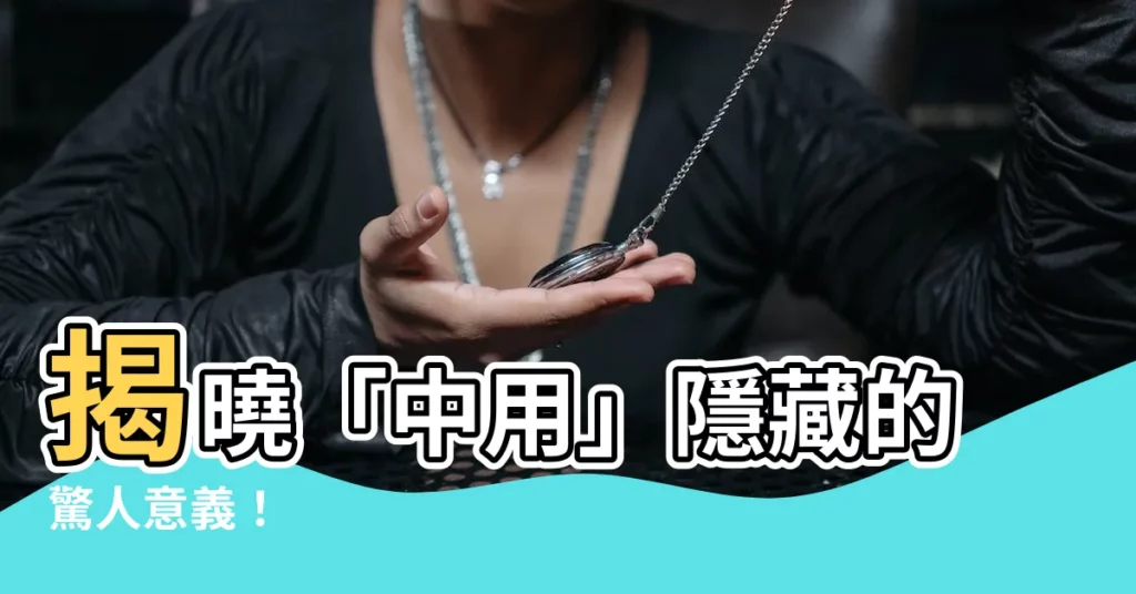 【中用 意思】揭曉「中用」隱藏的驚人意義！