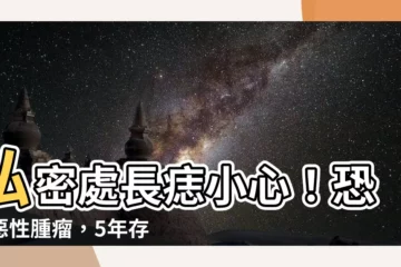 【私密處 痣】私密處長痣小心！恐是惡性腫瘤，5年存活率僅10%