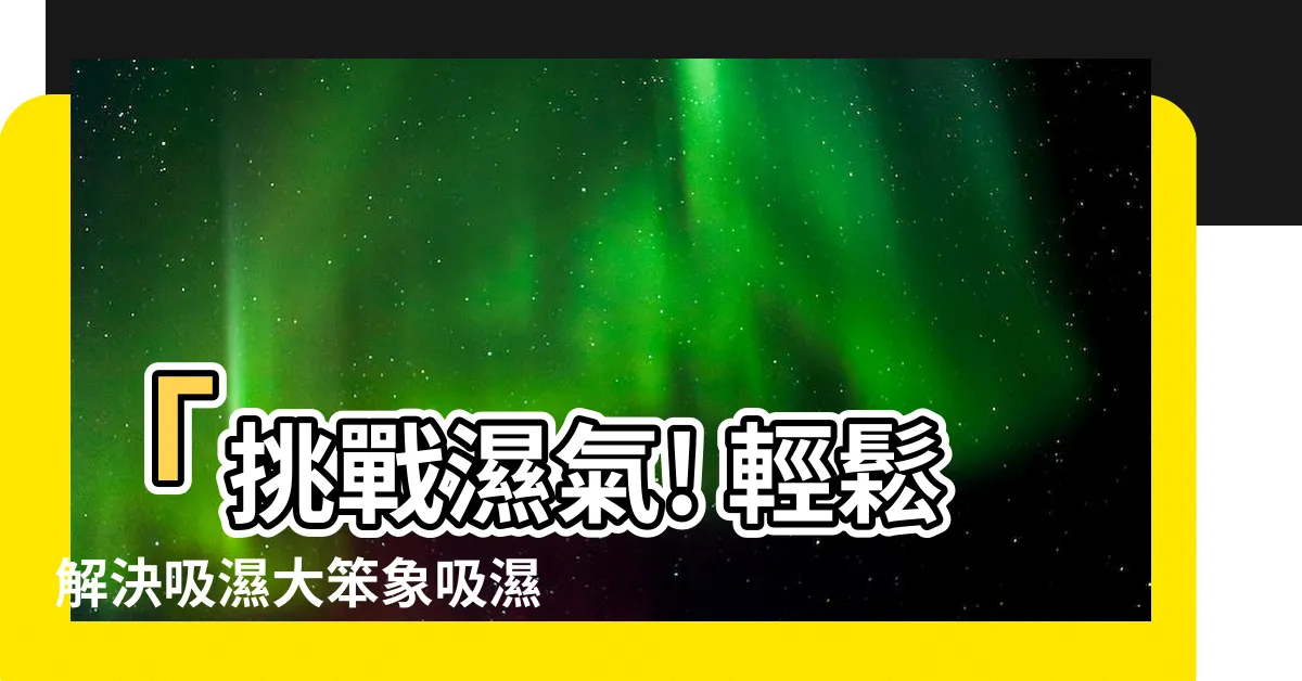 【吸濕大笨象】「挑戰濕氣! 輕鬆解決吸濕大笨象吸濕器，家居護理法寶」