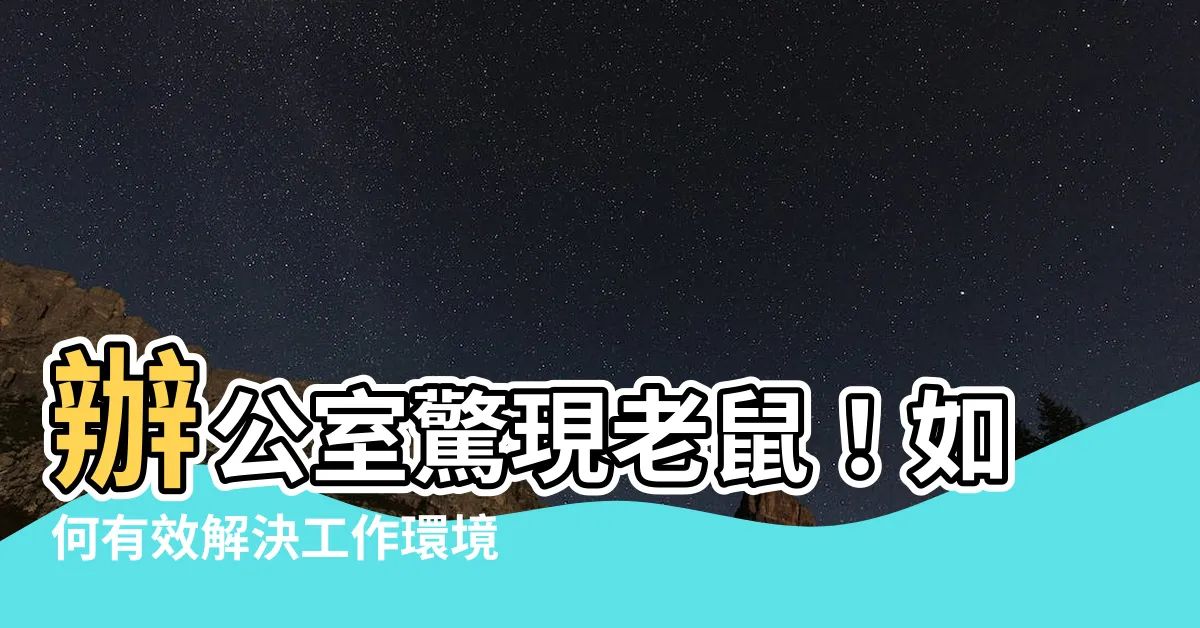 【辦公室有老鼠】辦公室驚現老鼠！如何有效解決工作環境中的問題？