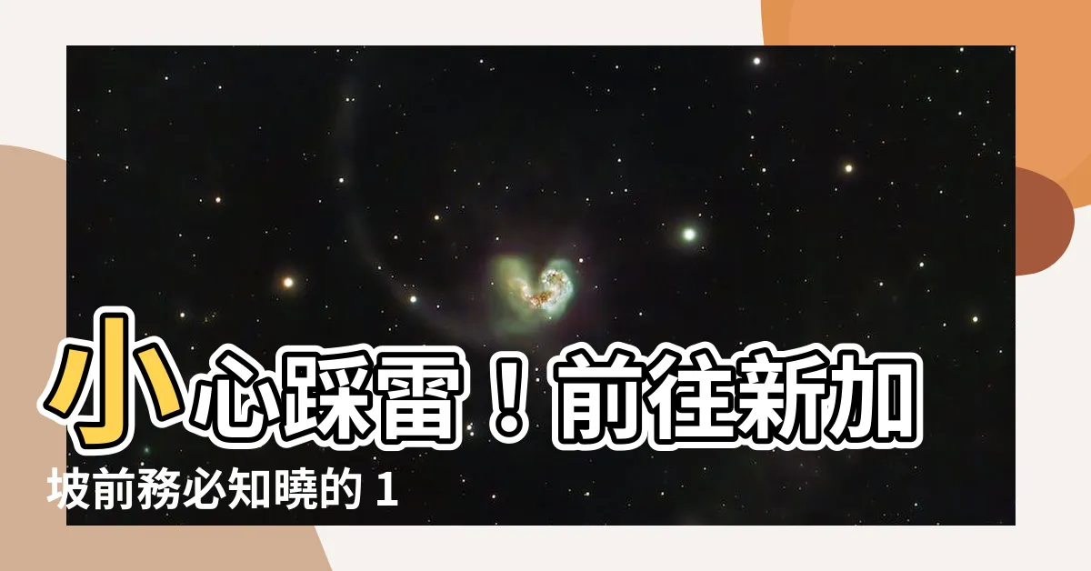 【新加坡 禁忌】小心踩雷！前往新加坡前務必知曉的 10 大禁忌