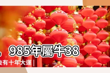 【1985年屬牛未來運程】1985年屬牛38歲後有十年大運 |85屬牛人未來十年運勢 |85年屬牛的未來十年運勢如何 |