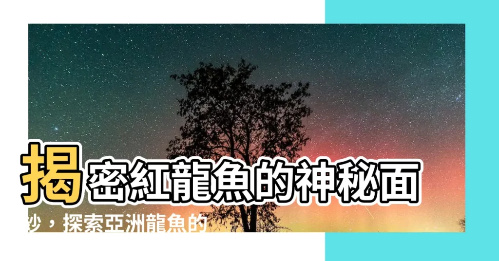 【紅龍魚】揭密紅龍魚的神秘面紗，探索亞洲龍魚的王者之風！