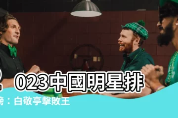 【中國明星排行榜2023】2023中國明星排行榜：白敬亭擊敗王一博 登頂內地男星搜尋王