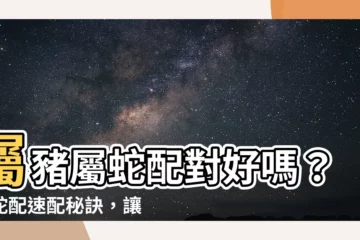 【豬蛇配】屬豬屬蛇配對好嗎？豬蛇配速配秘訣，讓你姻緣幸福美滿