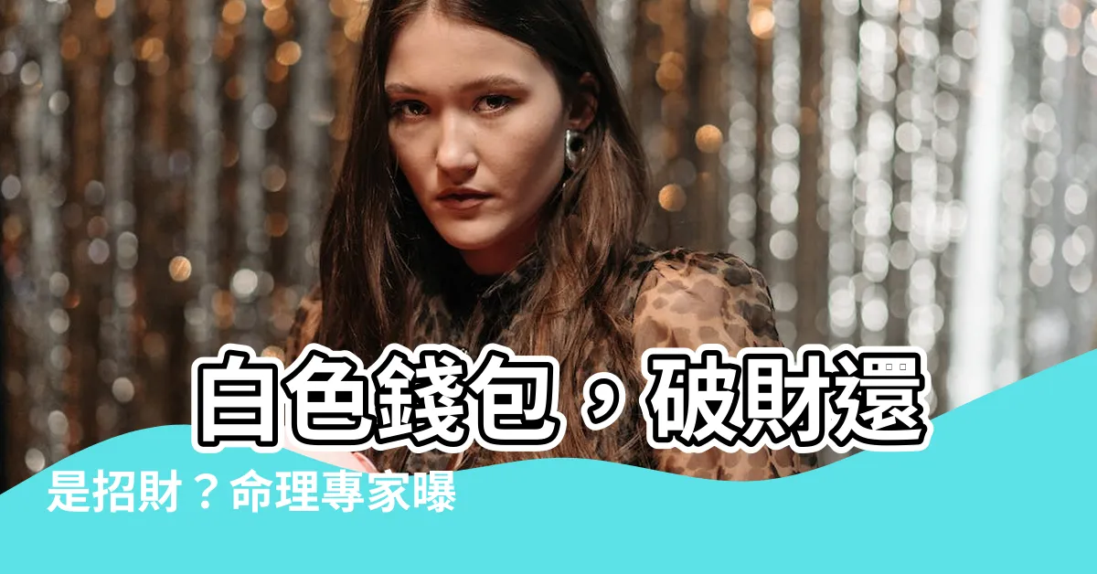 【白色錢包】 白色錢包，破財還是招財？命理專家曝聚財小撇步！